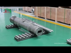 65-132 конический двухшнековый экструдер и цилиндр для грануляции ПВХ труб