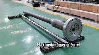 Одиночный шнек и цилиндр для полиэтилена